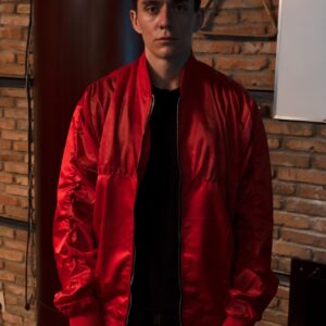 FOAM BOMBER JACKET/Red