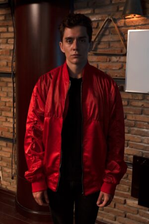 FOAM BOMBER JACKET/Red