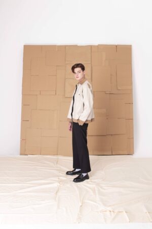 TWAIN LEATHERS JACKET/Beige