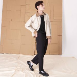 TWAIN LEATHERS JACKET/Beige