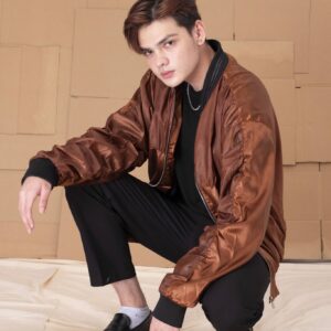 FOAM BOMBER JACKET/Brown