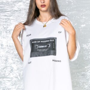 CASSETTE T-SHIRT/WHITE