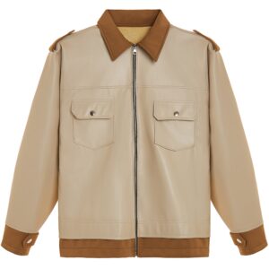 TWAIN LEATHERS JACKET/Beige