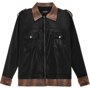 TWAIN LEATHERS JACKET/Snakeskin